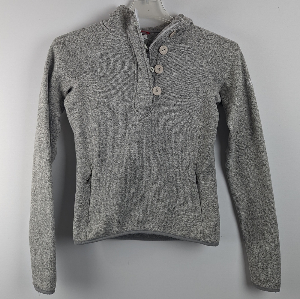 The North Face Half zip/button up hooded fleece sweatshirt - XS